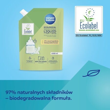 CANPOL 1/501 Opakowanie uzupełniające płynu do mycia 1000 ml CANPOL 1/501 Opakowanie uzupełniające płynu do mycia 1000 ml