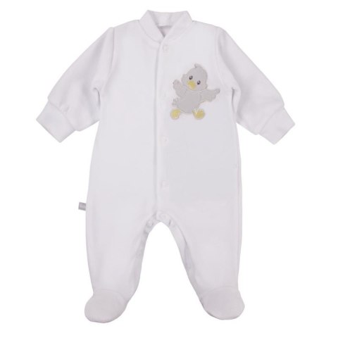 EWA 930002 NEWBORN Pajac welur biały 62 EWA 930002 NEWBORN Pajac welur biały 62