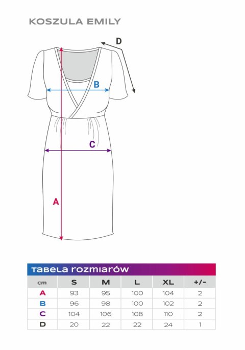 EWA 961710 EMILY Koszula ciążowa brudny różowy kwiat L